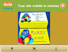 Tablet Screenshot of kjspartyrentals.com